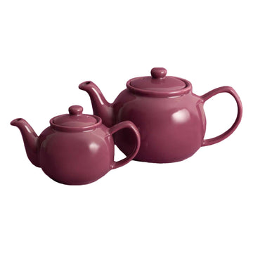 Small & Large Price & Kensington Deep Magenta Stoneware Teapots Set