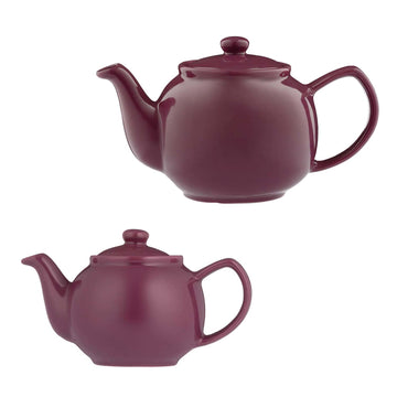 Small & Large Price & Kensington Deep Magenta Stoneware Teapots Set