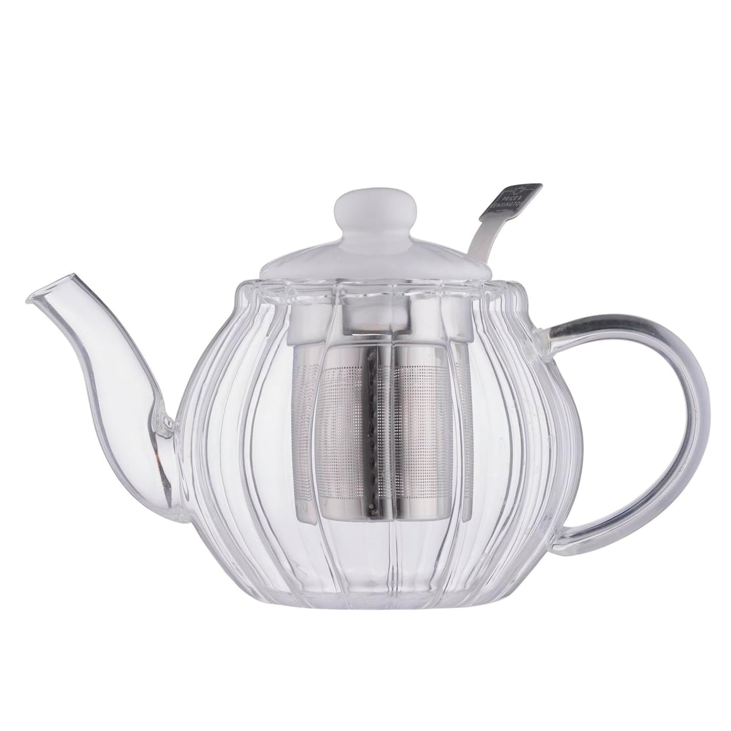 500ml Glass Teapot with White Ceramic Lid Infuser
