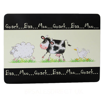 Set of 4 Thick Cardboard Animals Placemats
