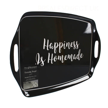 Black Serving Tray Food Platter with Handle