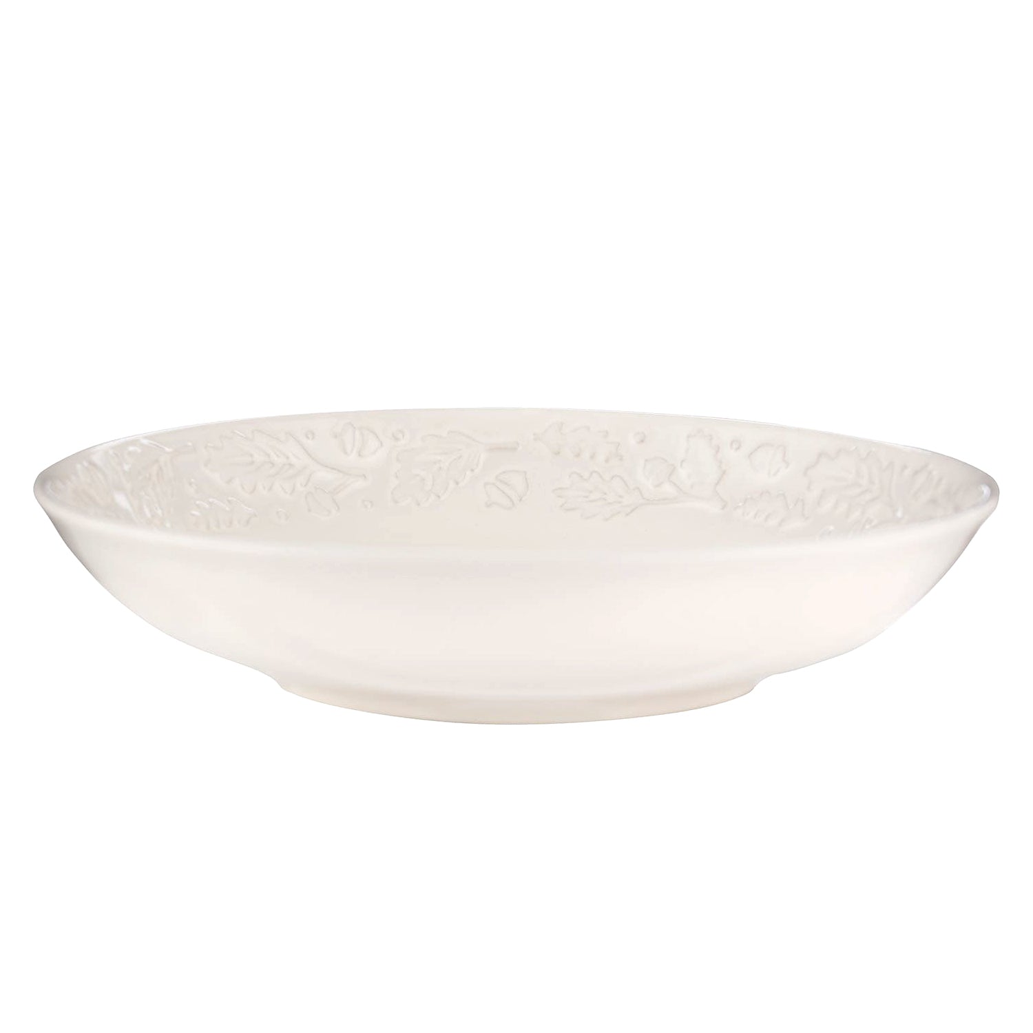 23cm Soft Cream Glaze Acorn Pasta Bowl