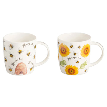 4Pcs 340ml Assorted Honey Bee Mugs