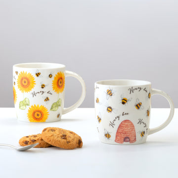 4Pcs 340ml Assorted Honey Bee Mugs