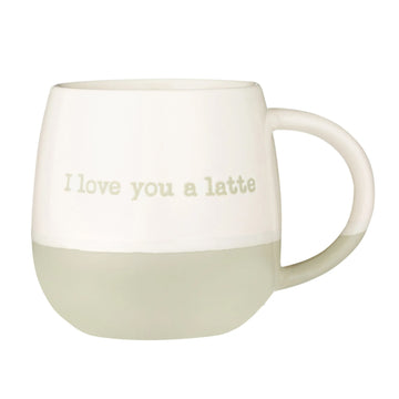 4Pcs 340ml Stoneware I Love You A Latte Coffee Mug