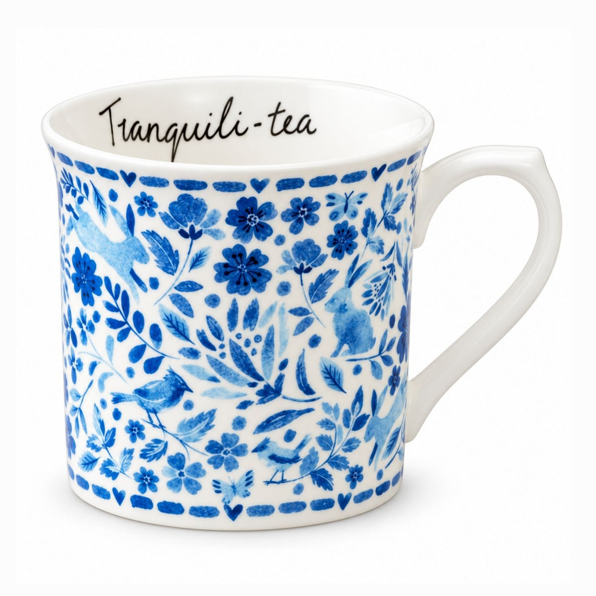 230ml Fine China Floral Bird Rabbit Design Tea Mug