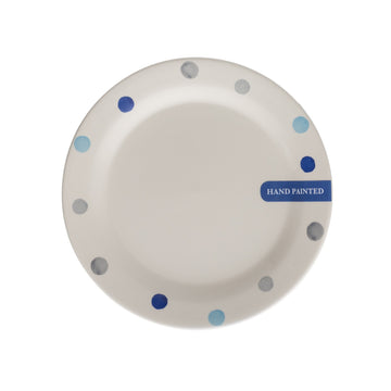 Padstow Blue White Side Plate 20cm Stoneware Dots
