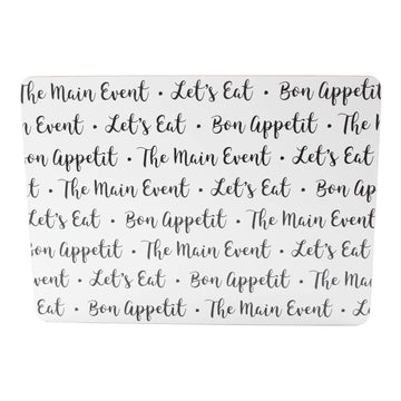 Set Of 4 Carnaby Script Placemats Dining Mat