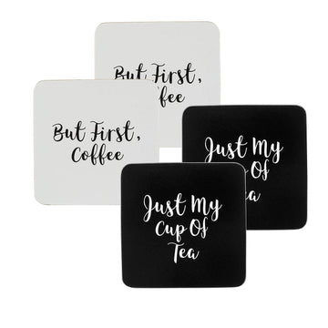 Set Of 4 Carnaby Script Coasters Dining Mat