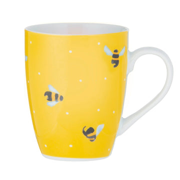 380ml Porcelain Yellow Sweet Bee Microwave Safe Mug Server