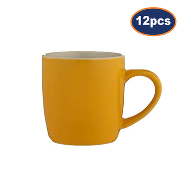 12Pcs 330ml Mustard Ceramic Mug