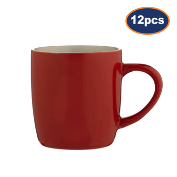 12Pcs 330ml Red Ceramic Mug