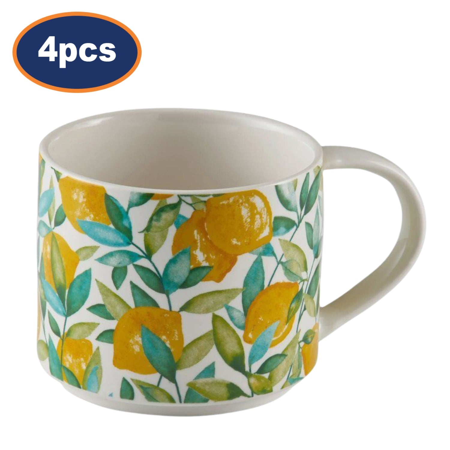 4Pcs Price & Kensington 350ml Lemon Trail Design Coffee Mug