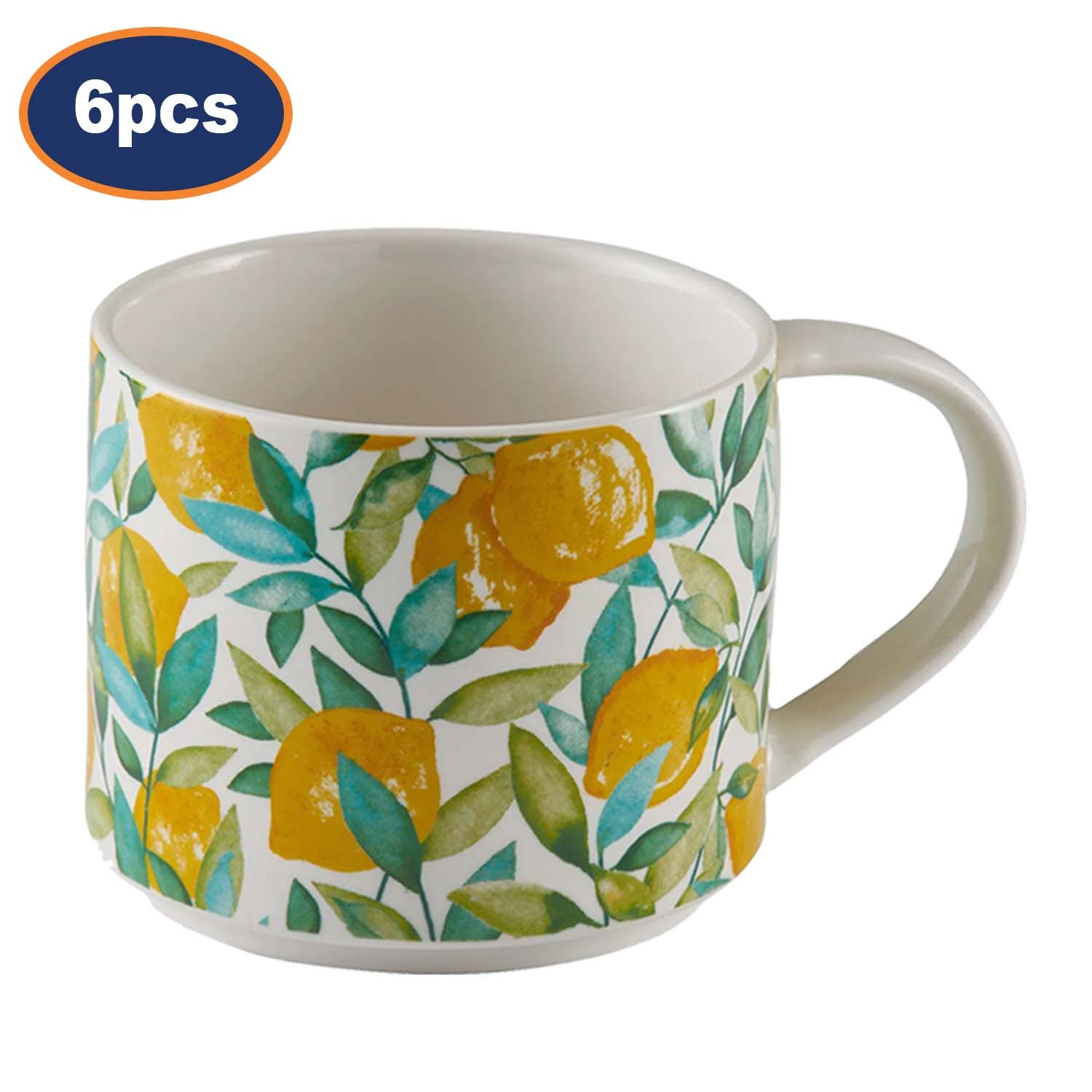 6Pcs Price & Kensington 350ml Lemon Trail Design Coffee Mug