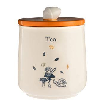 Set of 3 1L Woodland Ceramic Airtight Tea Coffee Sugar Canister