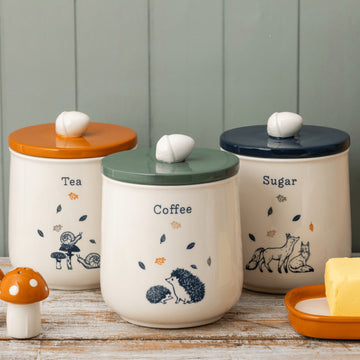 Price & Kensington 1L Woodland Ceramic Airtight Coffee Canister