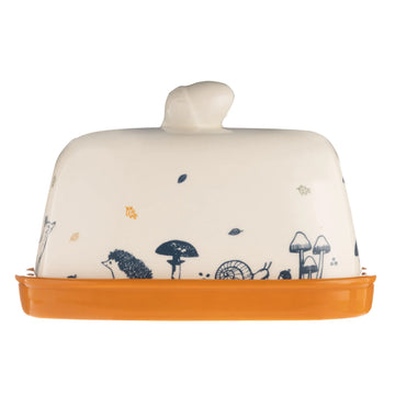 Woodland Ceramic Butter Dish with Acorn Handle Lid