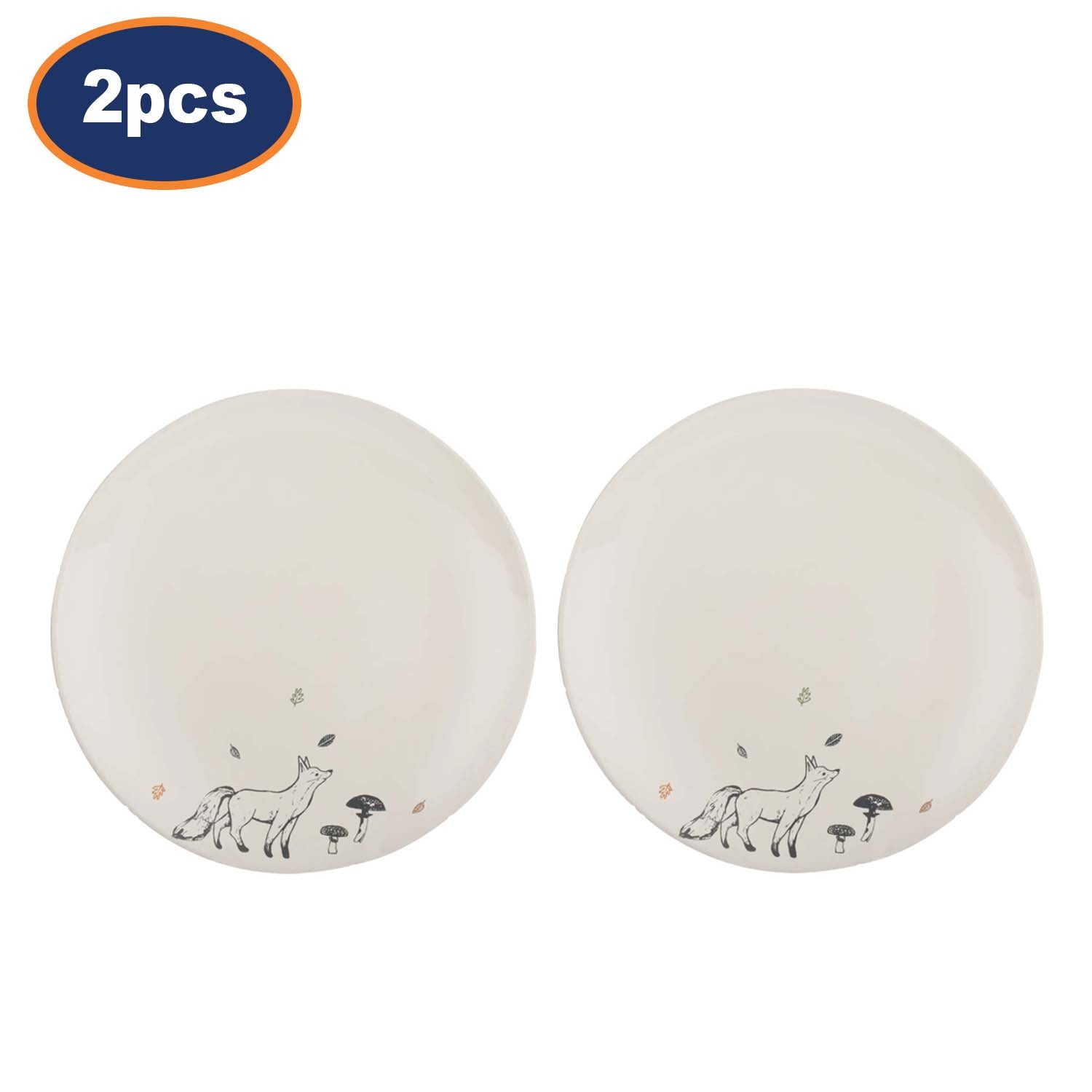 2Pcs 26cm Woodland Round Dinner Plate