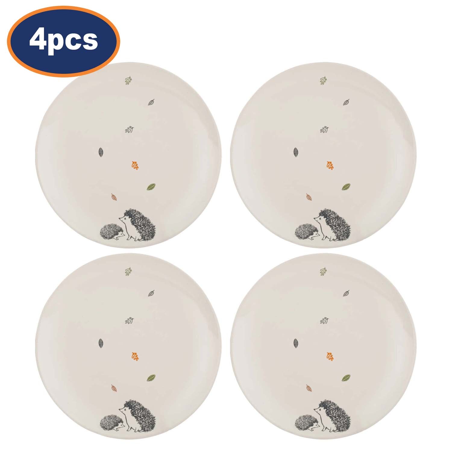 4Pcs 20cm Woodland Round Side Plate