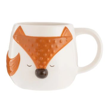 4Pcs 570ml Woodland Fox Ceramic Coffee Mug