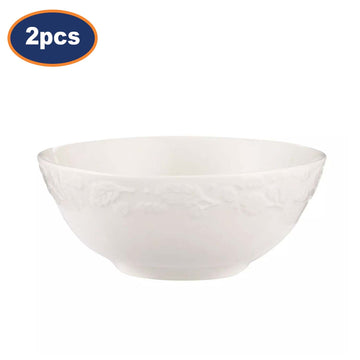 2Pcs 16.5cm Soft Cream Glaze Acorn Cereal Bowl