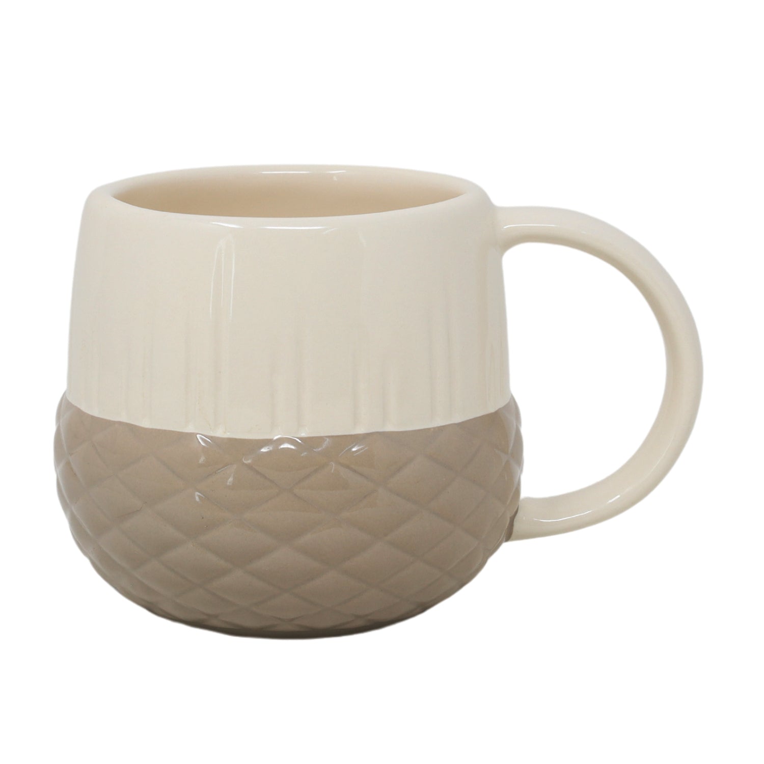 360ml Ceramic Embossed Acorn Design Mug