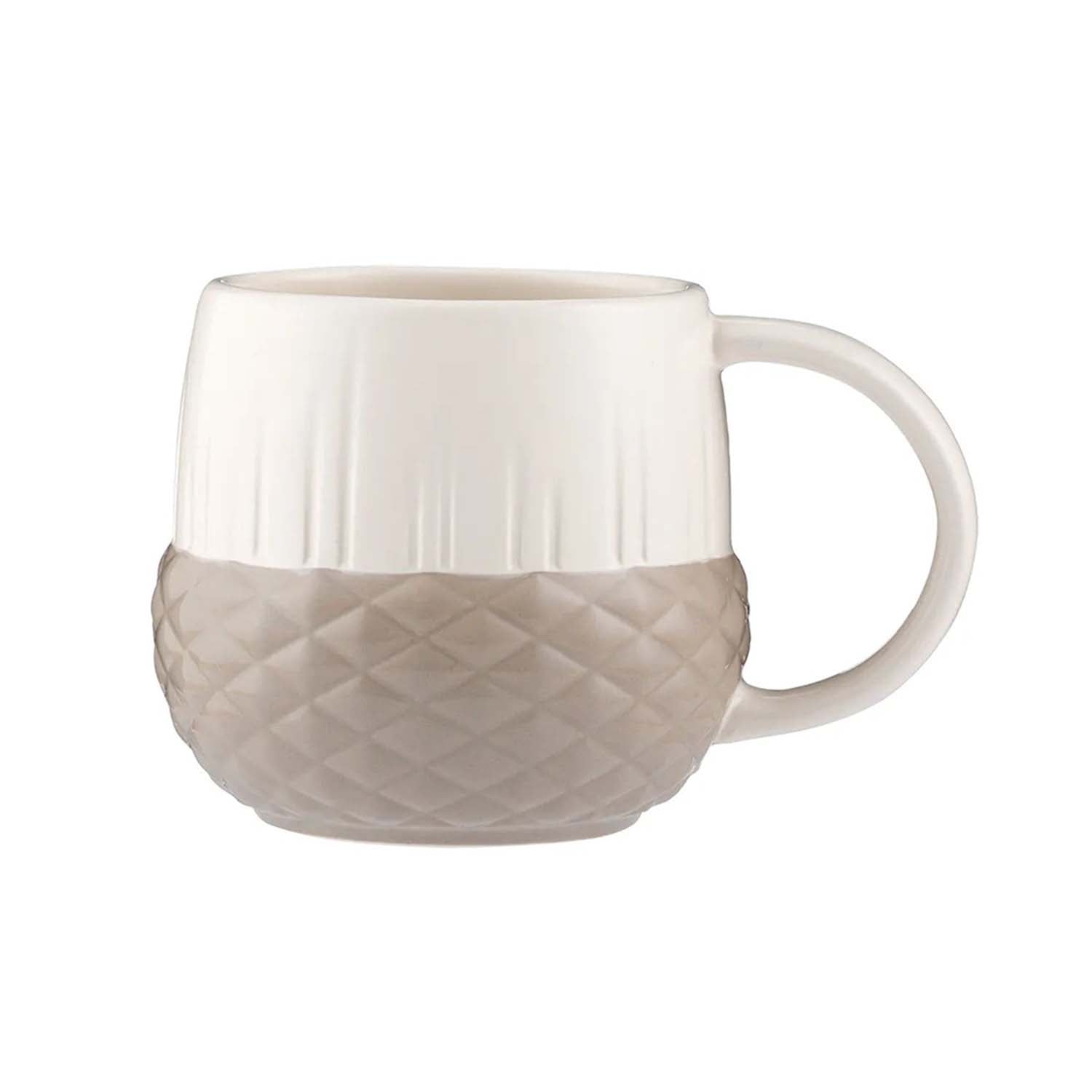 360ml Ceramic Embossed Acorn Design Mug