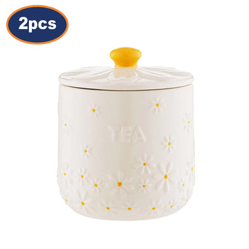 2Pcs Price & Kensington 700ml Daisy Tea Storage Jar