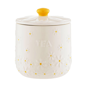 3Pcs 700ml Daisy Tea Coffee Sugar Jar Set