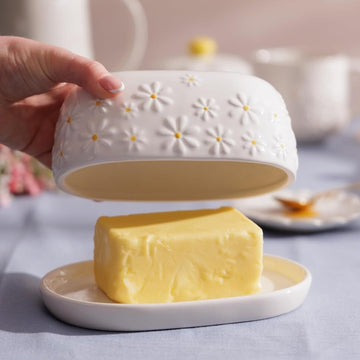 Price & Kensington Daisy Ceramic Butter Dish