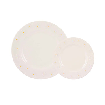 2Pcs Daisy Dinner & Side Plate Set