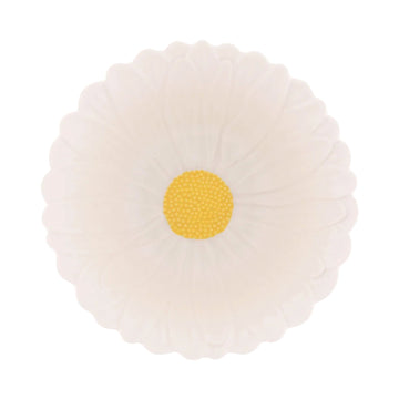 12cm White Round Daisy Snack Bowl