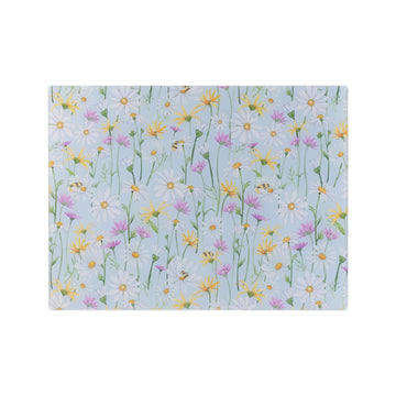 30x40cm Daisy Floral Design Glass Worktop Saver