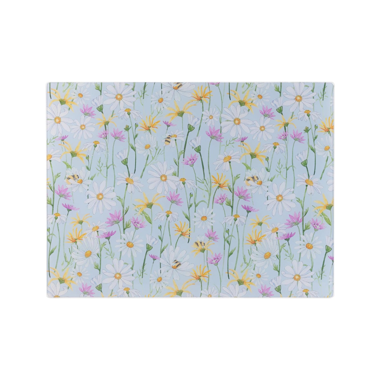 30x40cm Daisy Floral Design Glass Worktop Saver