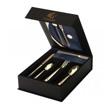 Viners High Eminence 16Pc Gold Stainless Steel Cutlery Set