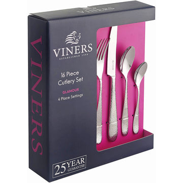 Viners Glamour Set of 16 Stainless Steel Cutlery