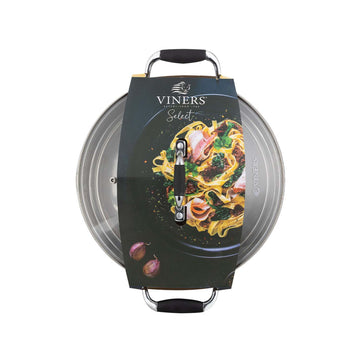 Viners Select 26cm Stainless Steel Glass Lid Stock Pot