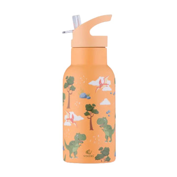 350ml Viners Kids Roarsome Dinosaur Flip Straw Water Bottle