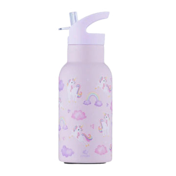 350ml Viners Kids Believe Unicorn Flip Straw Water Bottle