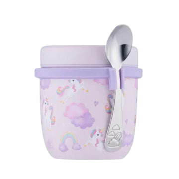 300ml Viners Kids Believe Unicorn with Spoon Food Flask