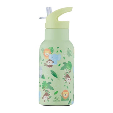 350ml Viners Kids Jungle Flip Straw Water Bottle