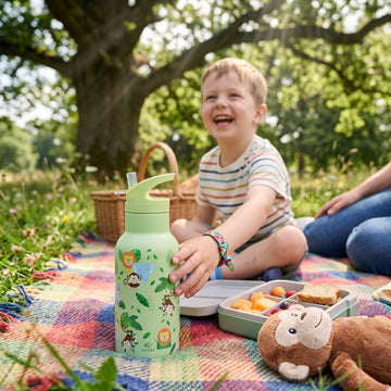 350ml Viners Kids Jungle Flip Straw Water Bottle