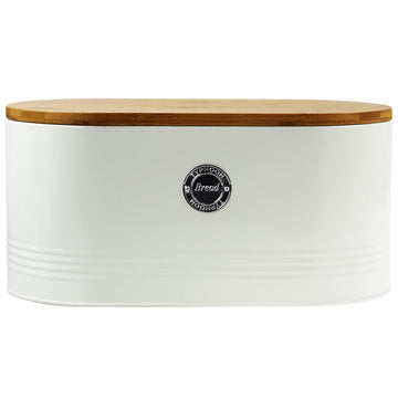 Typhoon Living Cream Stainless Steel Bread Container