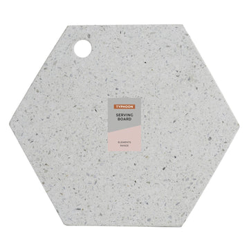 Elements Terrazzo 30cm Hex Chopping Serving Board