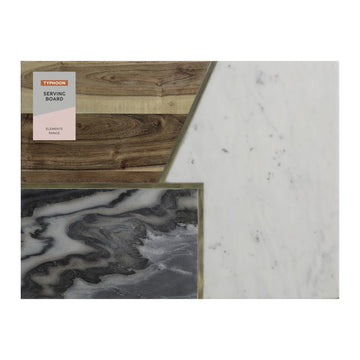 Elements Marble/Acacia Rectangular Serv/Chop Board