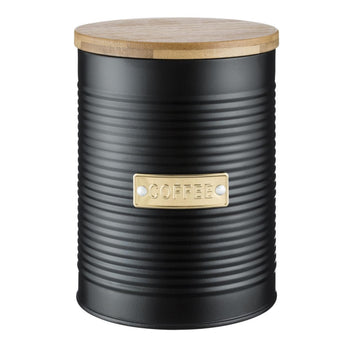 Typhoon Otto Black Tin Coffee Canister