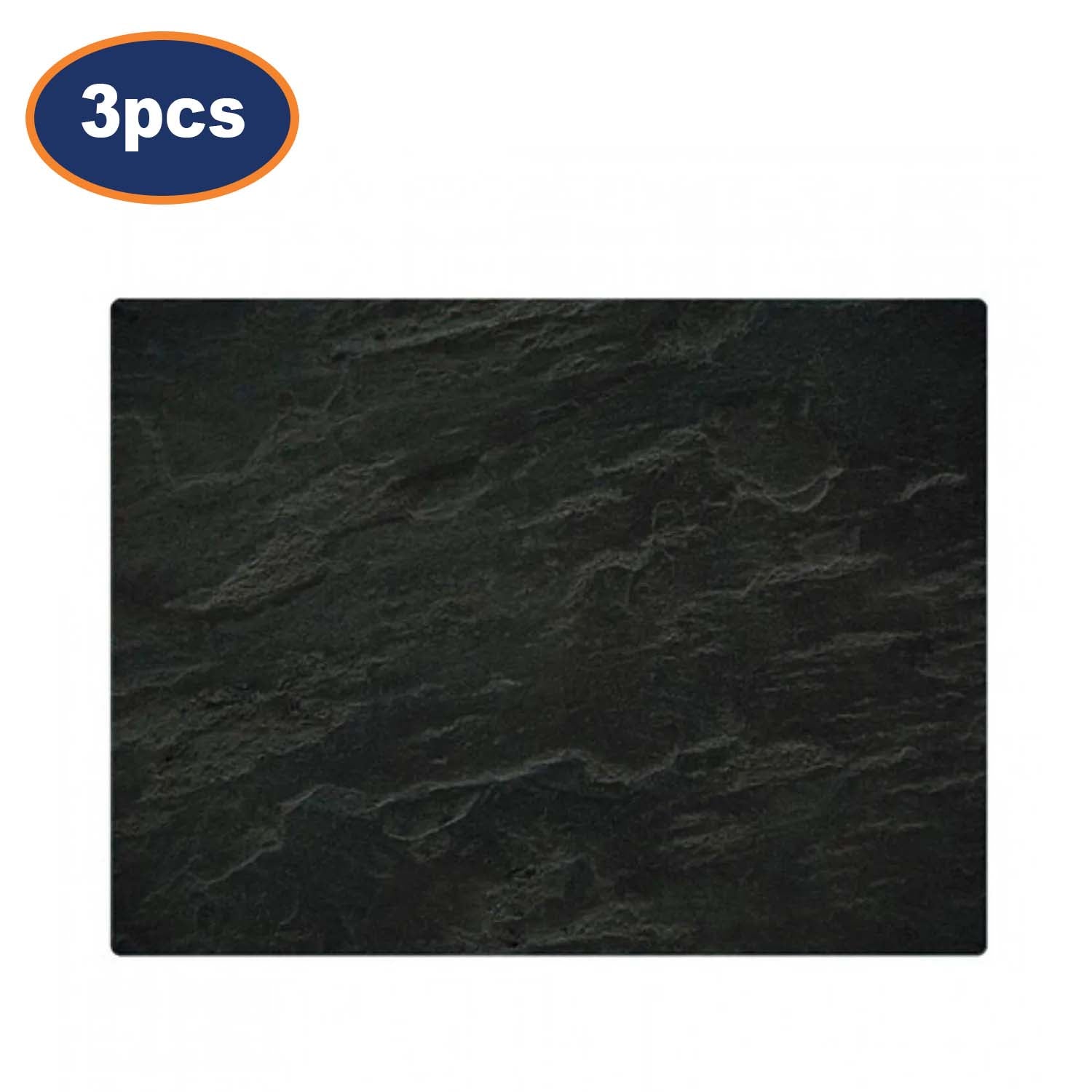 3Pcs Typhoon 40x30cm Glass Slate Effect Worktop Saver Cutting Boards