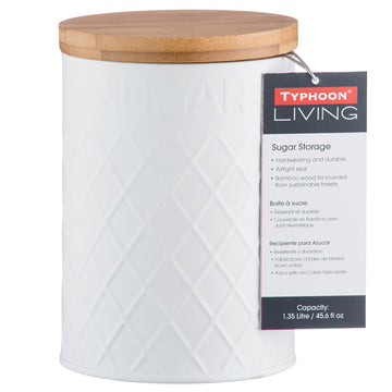 Typhoon Living White Stainless Steel Sugar Storage Canister