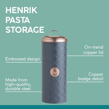 2Pcs Henrik Copper Grey Pasta Storage Jar