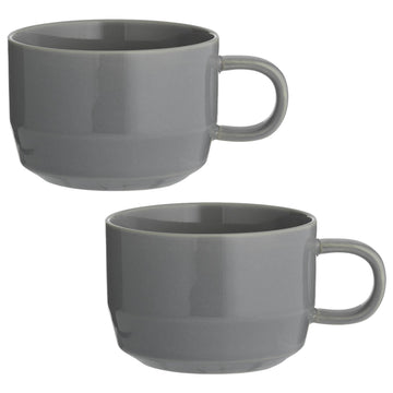 2Pcs Typhoon Cafe Concept 300ml Dark Grey Cup